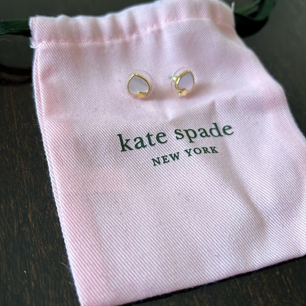Kate Spade Gold Heart Earrings - Picture 3 of 5